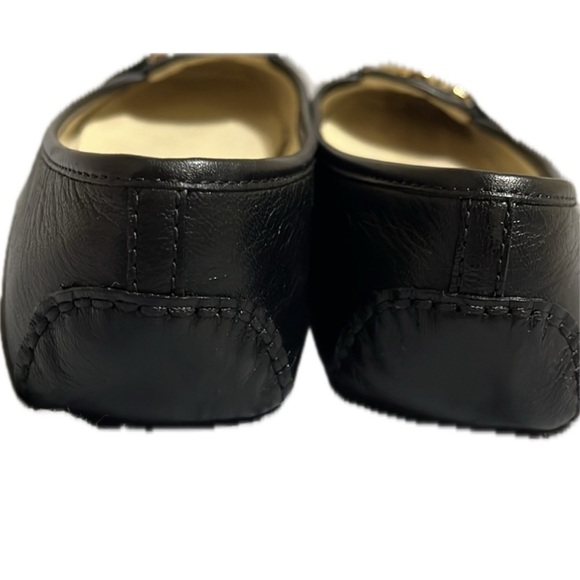 Michael Kors Black Leather Fulton Flats Gold SZ 9 1/2 M. Barely used - Picture 6 of 8